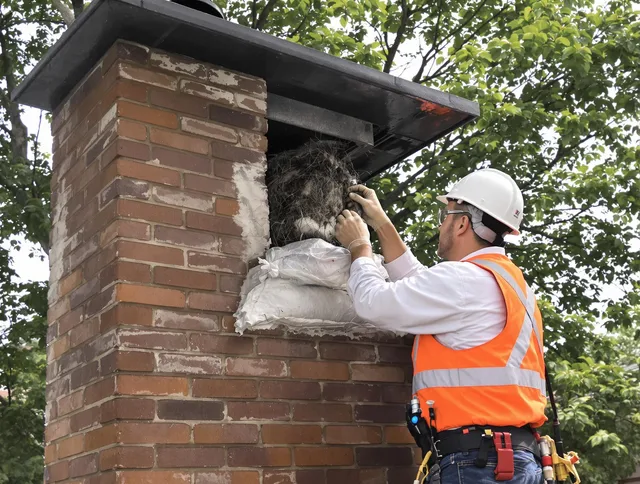 Humane removal of debris and animals by Palm Beach Gardens Chimney Sweep in Palm Beach Gardens, FL