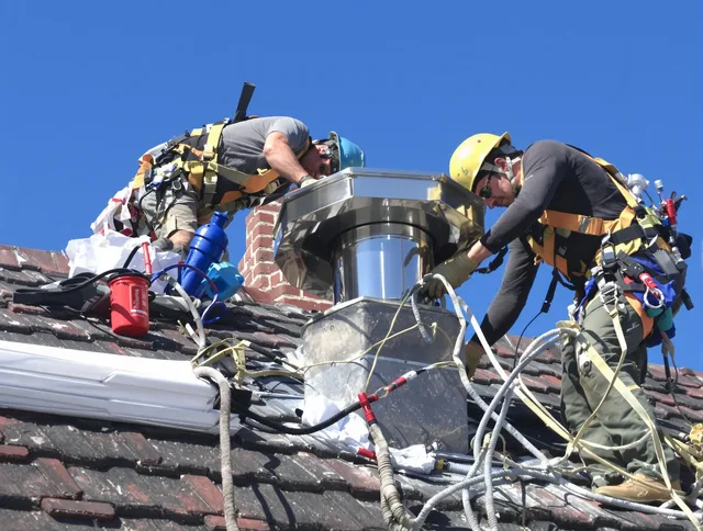 Protective chimney cap installed by Palm Beach Gardens Chimney Sweep in Palm Beach Gardens, FL