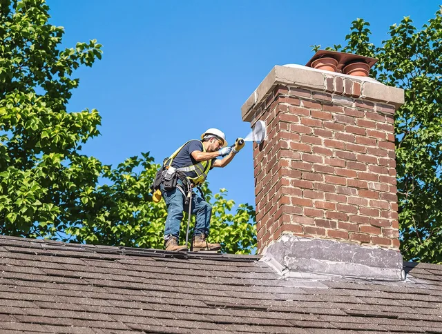 Palm Beach Gardens Chimney Sweep performing an inspection with advanced tools in Palm Beach Gardens, FL