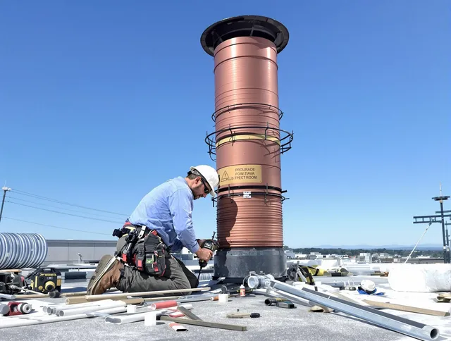 Installed chimney liner by Palm Beach Gardens Chimney Sweep in Palm Beach Gardens, FL