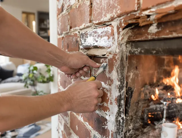 Routine fireplace repair by Palm Beach Gardens Chimney Sweep in Palm Beach Gardens, FL