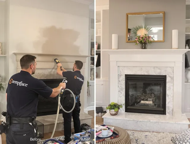 Professional soot removal by Palm Beach Gardens Chimney Sweep team in Palm Beach Gardens, FL